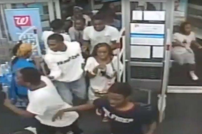 A group of about 60 teenagers rushed into a Walgreens at 18th and South streets to ransack and loot the store.