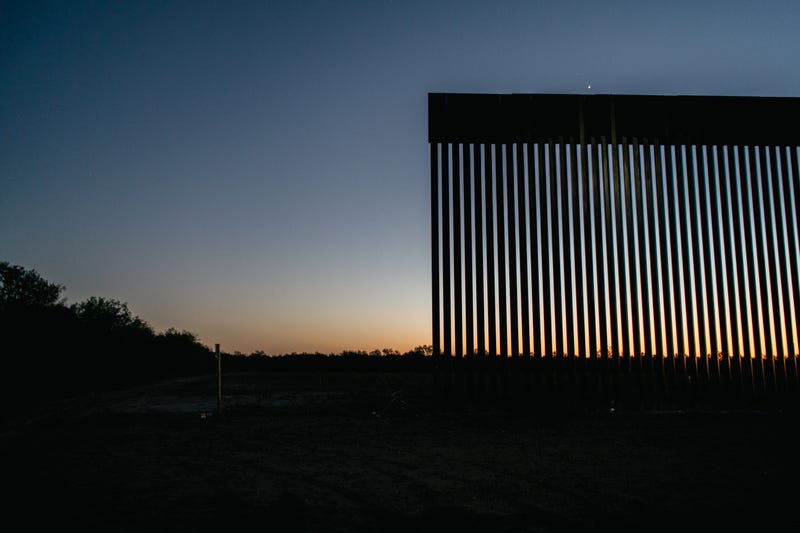 Border wall at dusk or dawn