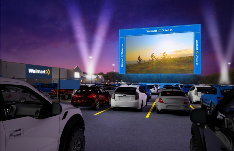 Walmart Drive-in movie theater