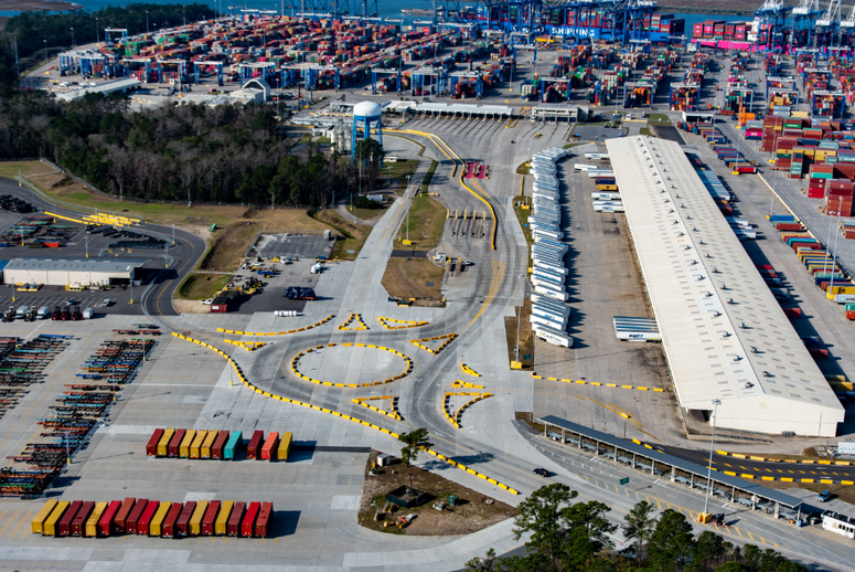 Wando Welch Terminal's new roundabout is the largest in the state. The new route improves safety, congestion and efficiency.