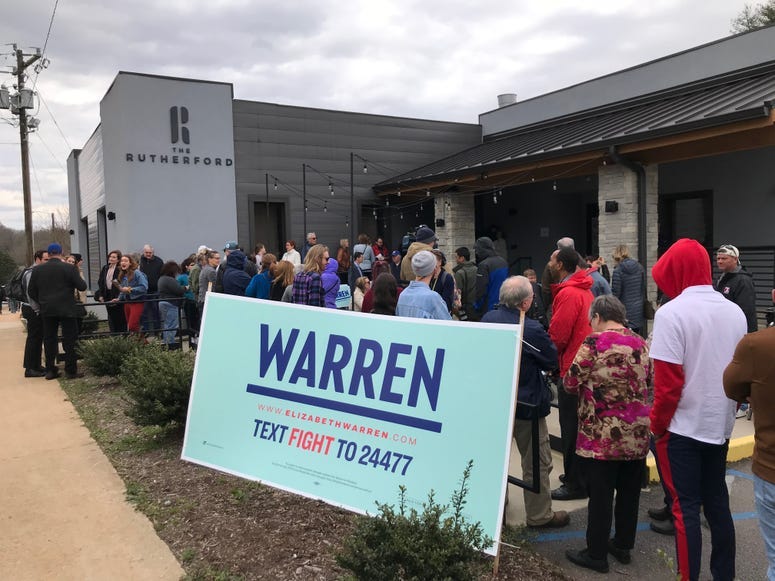 Outside the Warren Canvassing Kick-Off