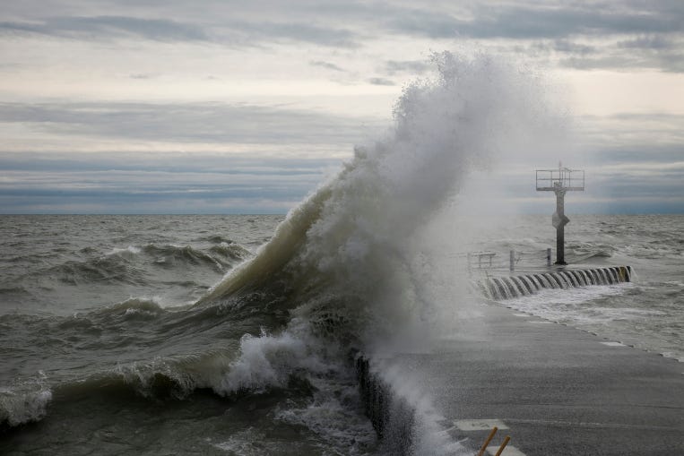 Lake Michigan waves