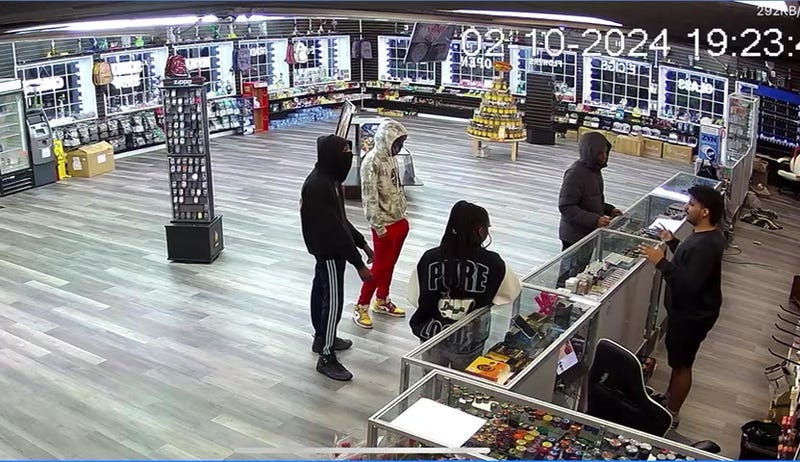 Surveillance video from alleged robbery at WB Twp business