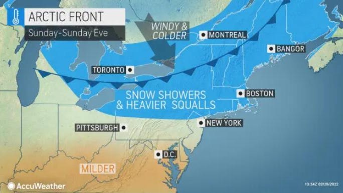 WEATHER: Northeast snow squalls to hit parts of NJ, NY and CT
