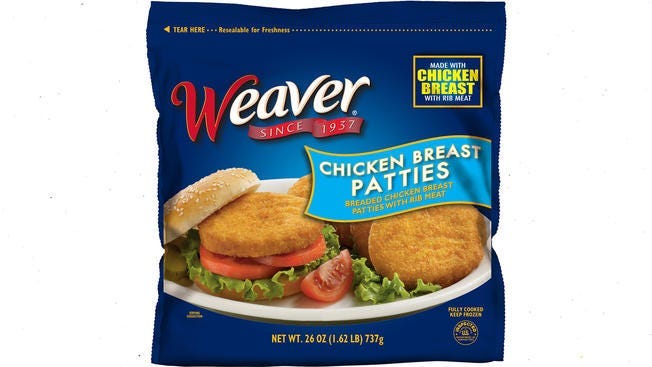 Weaver chicken breast patties