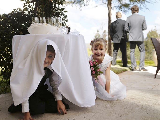 Kids at a wedding