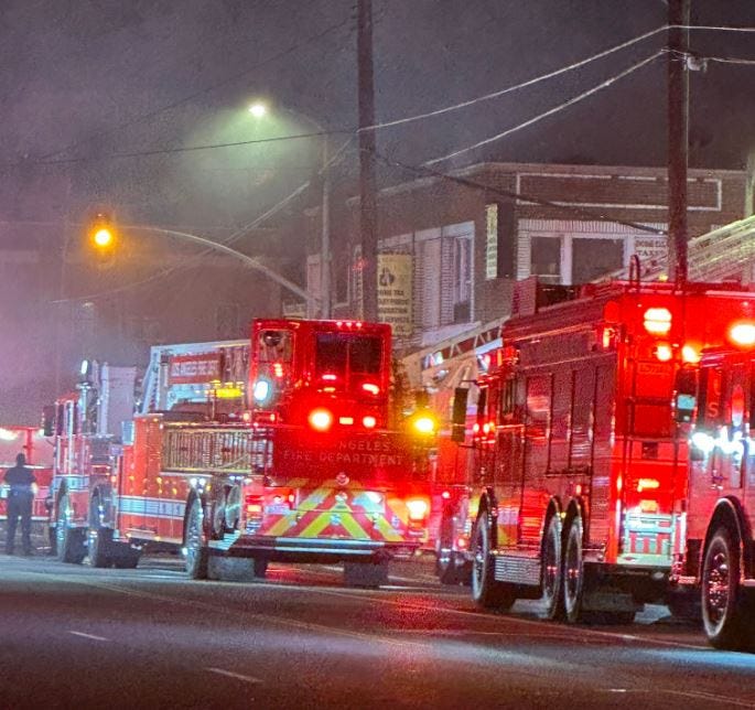 Westlake fire scene