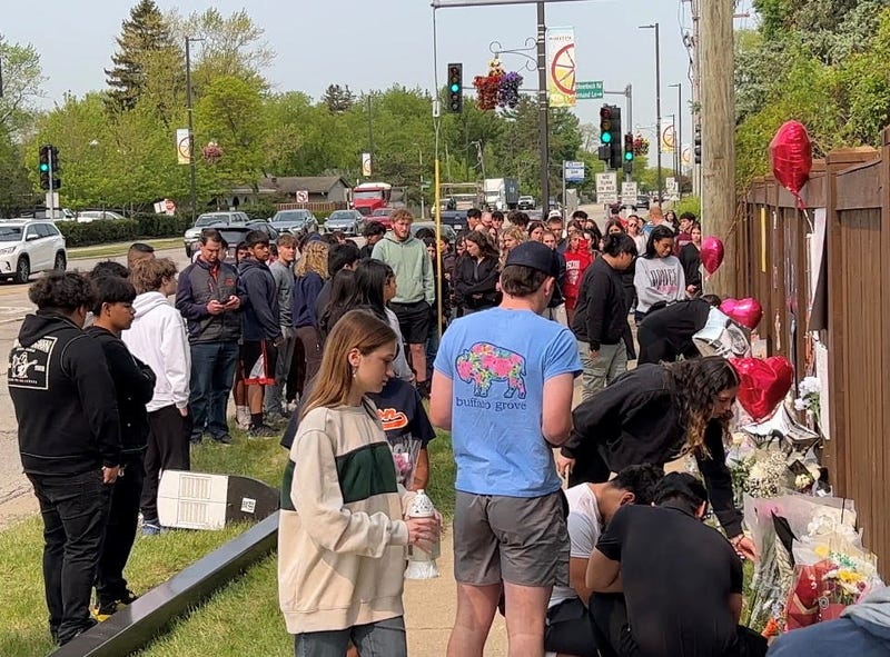 vigil for students on roadside