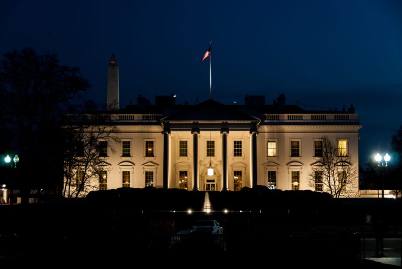 The Whitehouse in Washington DC illuminated after dark