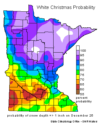 Minnesota's white Christmas probabilities