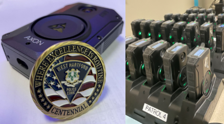 West Hartford Police Badge with Body Cameras