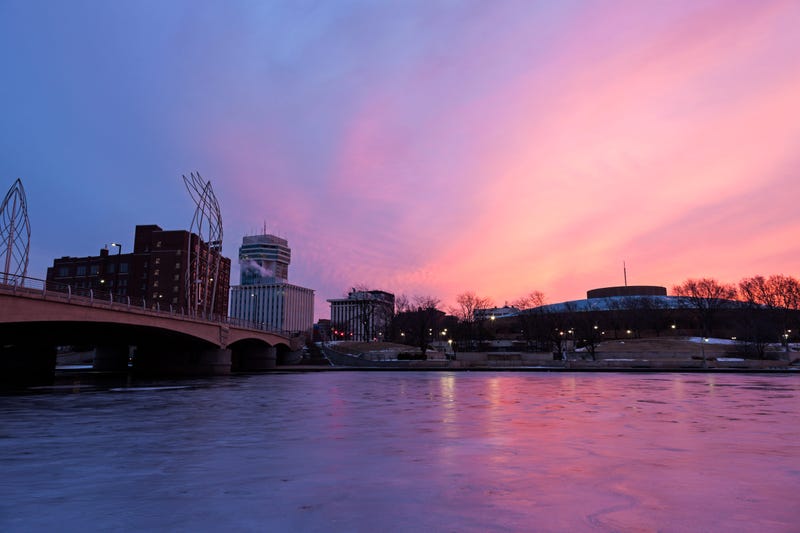 Wichita, Kansas - downtown buidlings across Arkansas River