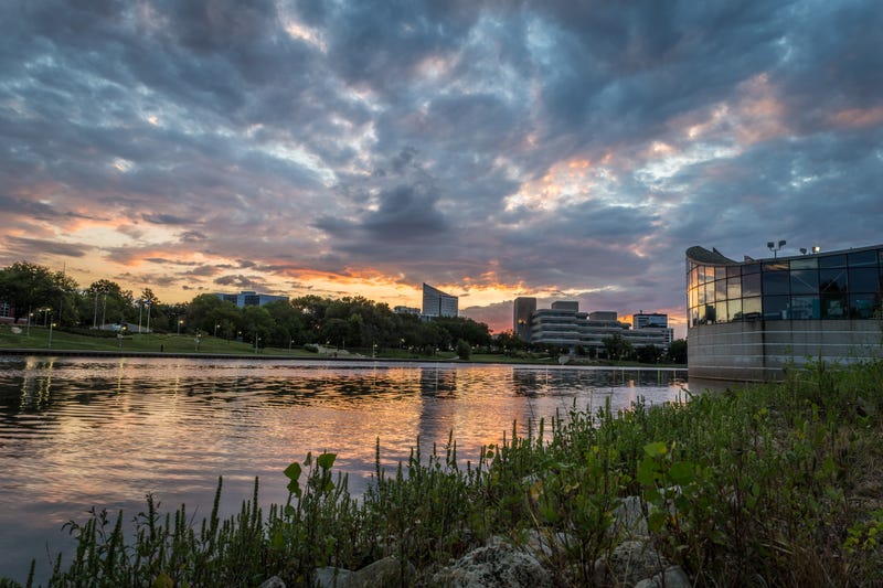 Sunrise in downtown Wichita, Kansas