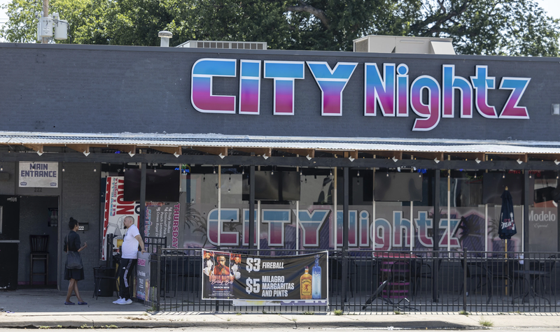 Exterior of Wichita nightclub, scene of shooting
