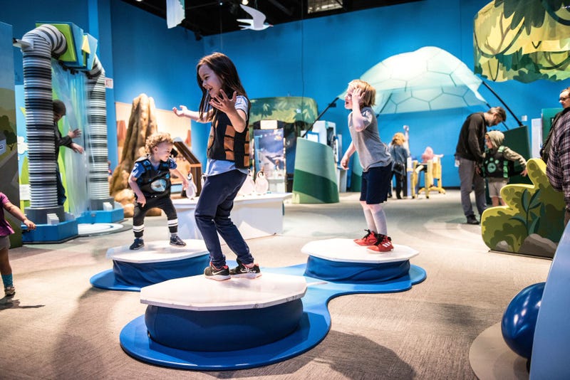 Kids enjoying the Wild Kratts exhibit