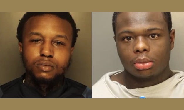 Jahlil Williams and Haneef Roberson, wanted in the case of the deadly shooting of Samir Jefferson.