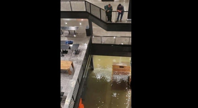Willis Tower had flooding in his basement and was shut down May 18, 2020, due to a power outage.