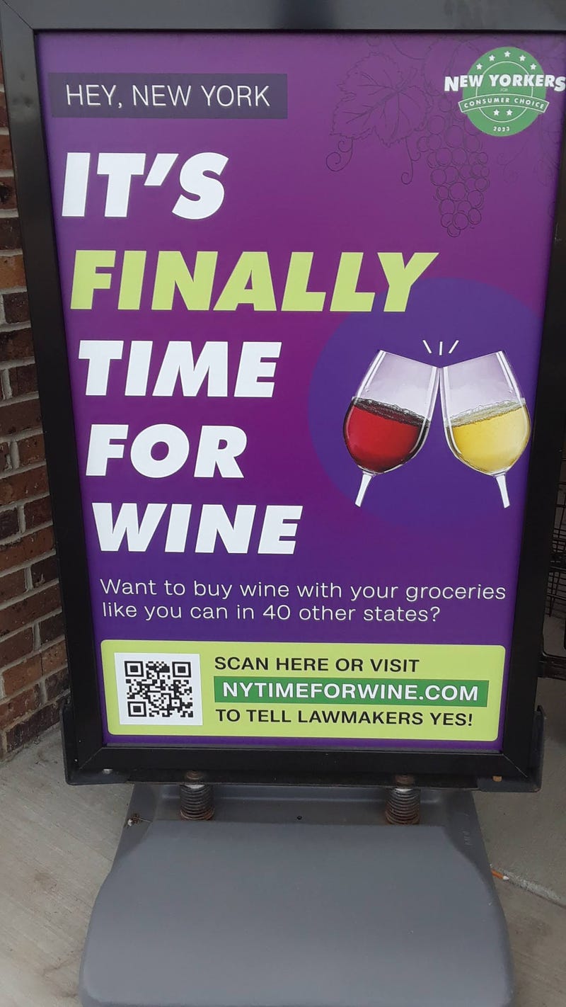 A local state senator uncorks a bill in Albany that would allow wine to be sold in grocery stores. But George Borrello's bill has a catch. 