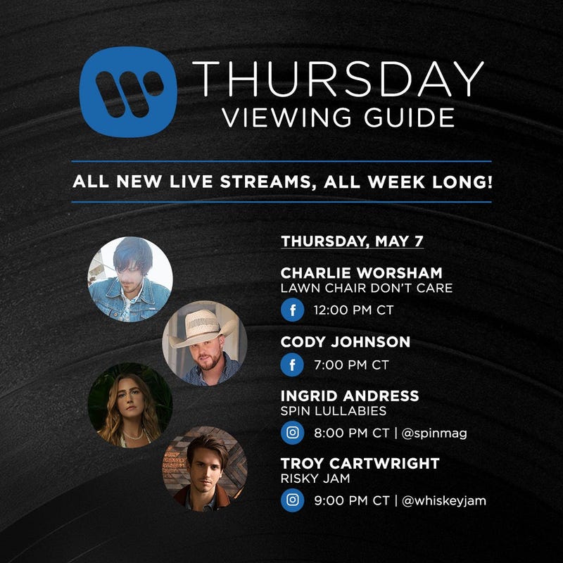 Warner Music Nashville Daily Live Viewing Guide 5.7.20