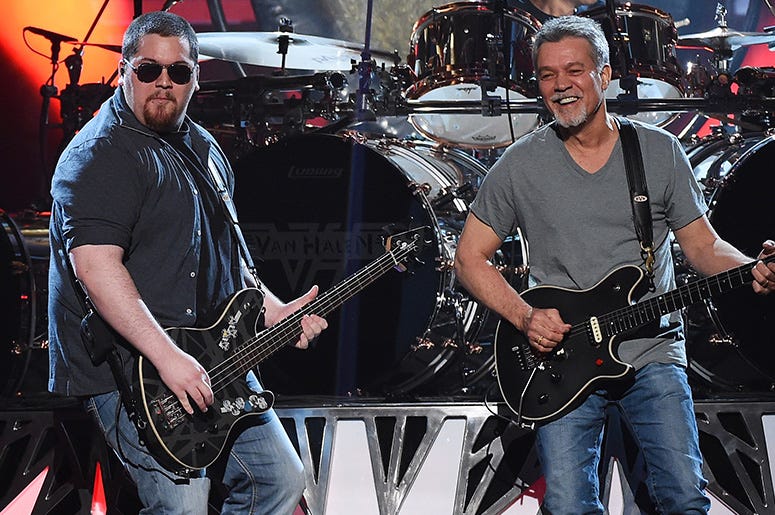 Wolfgang Van Halen and Eddie Van Halen