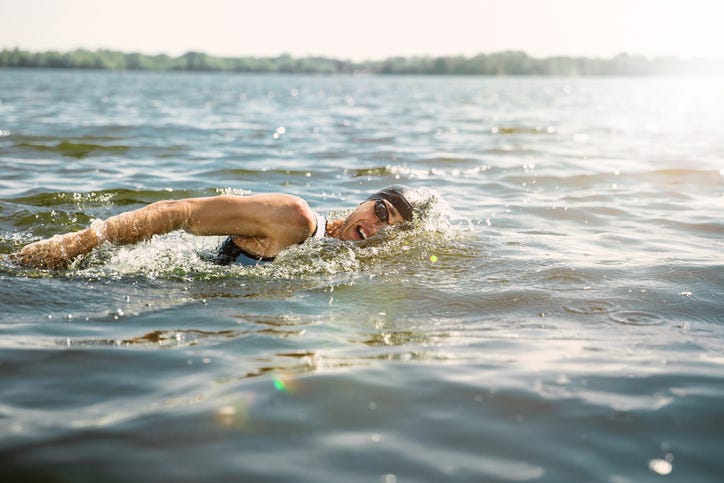 Woman swimming