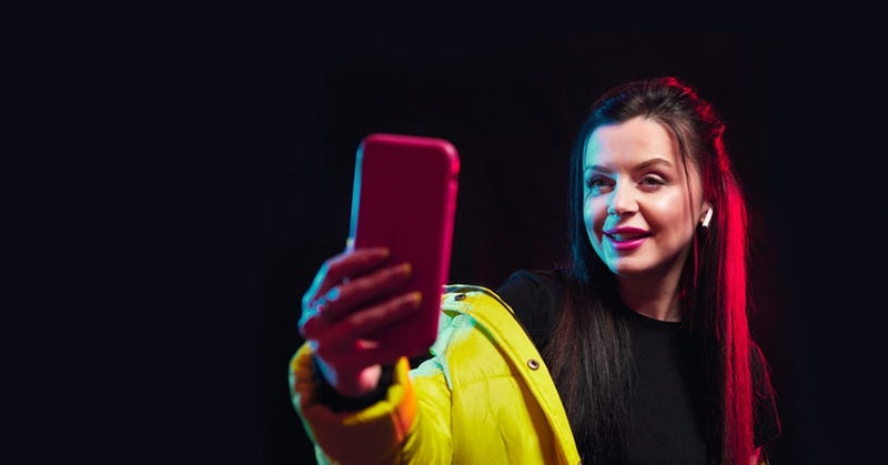 woman phone