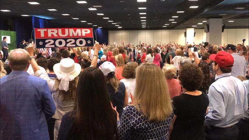 Republican National Committee Chairwoman Ronna McDaniel opens the Women for Trump rally in King of Prussia.