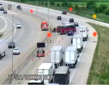 work zone crash on I-75