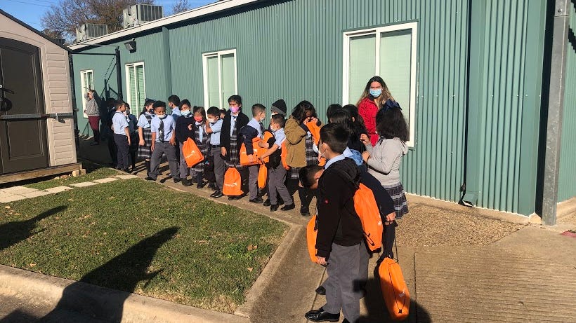 Dallas charter school hands out Lego sets as part of "Giving Tuesday"