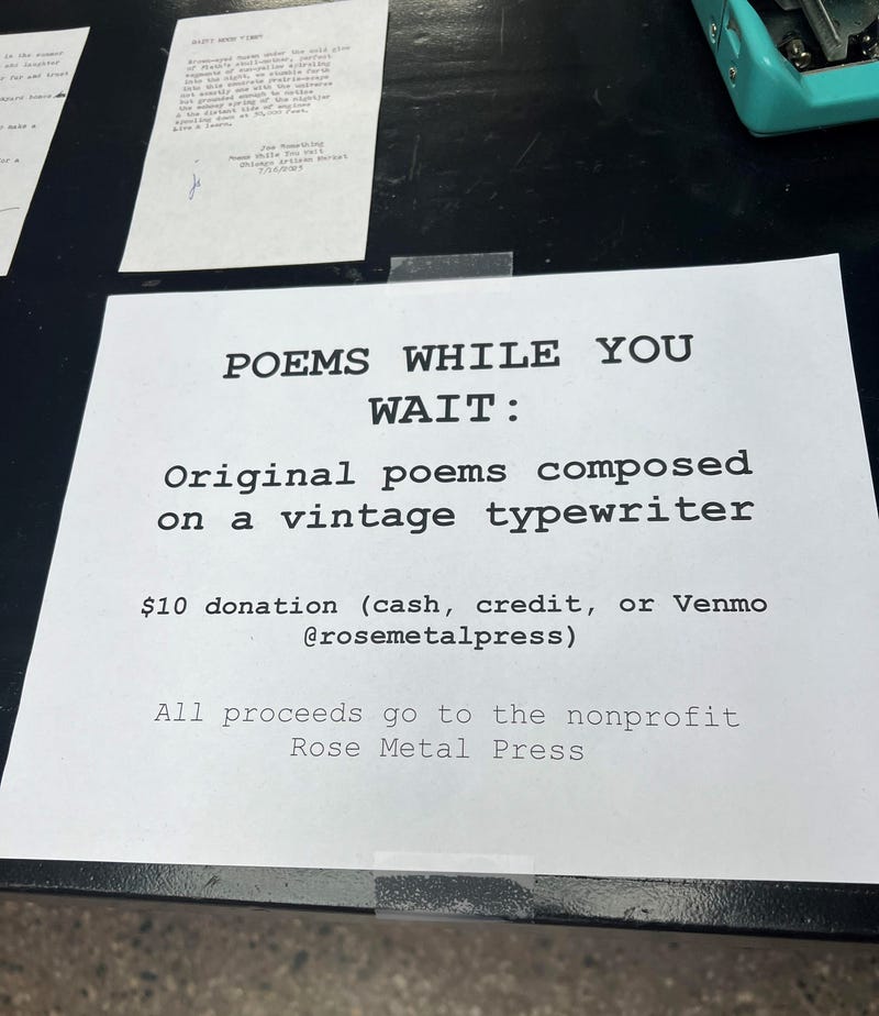 sheet explaining terms of poem deal