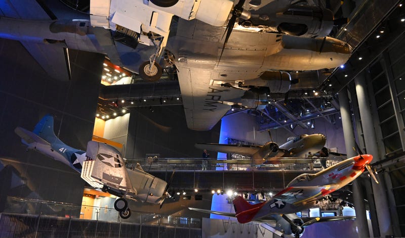 Jan 12, 2020; New Orleans, Louisiana, USA; General overall view of airplanes on display at the the National World War II Museum.