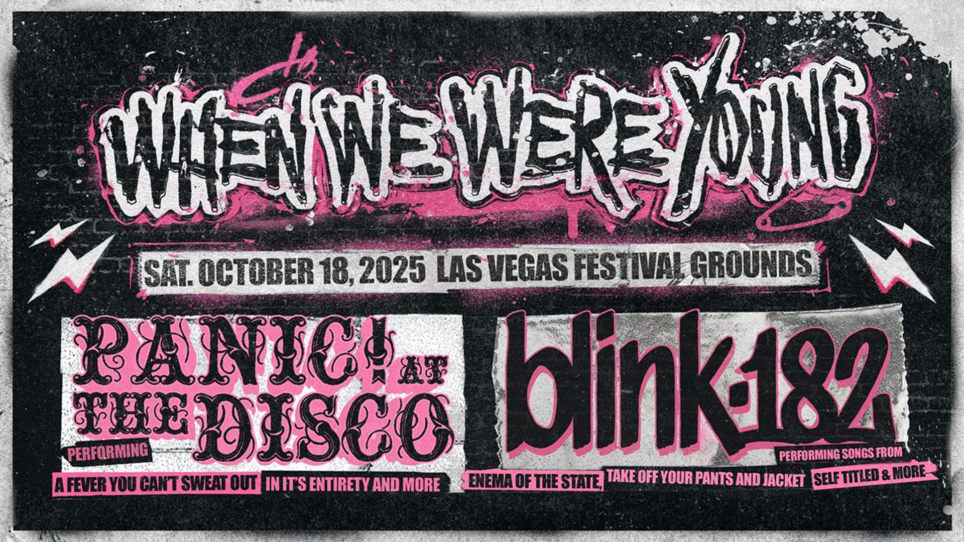 Panic! At The Disco reunite to headline 'When We Were Young' 2025 with blink-182 and more