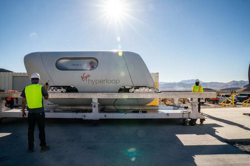 Virgin Hyperloop pod tested in Nevada desert on 11-8-20