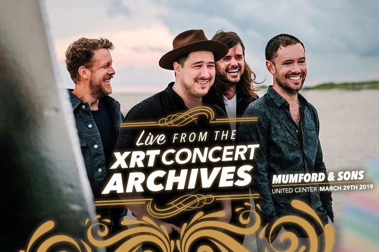 Mumford and Sons live from the XRT concert archives.