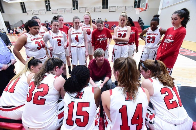 The Haverford College women's basketball team.
