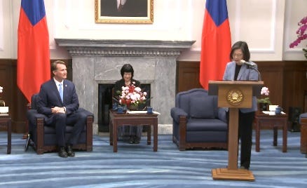 Governor Glenn Youngkin (R) and Taiwanese President Tsai Ing-Wen
