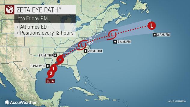 Zeta eye path into Friday