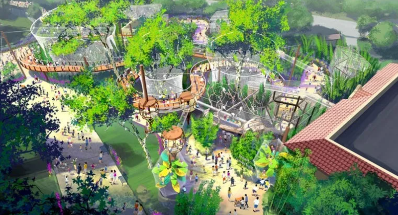 Aerial view of the St. Louis Zoo