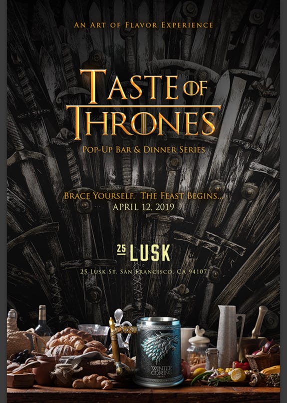 25 Lusk's 'Taste of Thrones' 25 Lusk's 'Taste of Thrones'