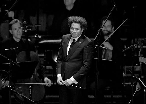  Gustavo Dudamel (C) and the Los Angeles Philharmonic perform onstage during the 91st Annual Academy Awards at Dolby Theatre on February 24, 2019 in Hollywood, California.