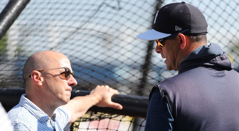 Brian Cashman and Aaron Boone