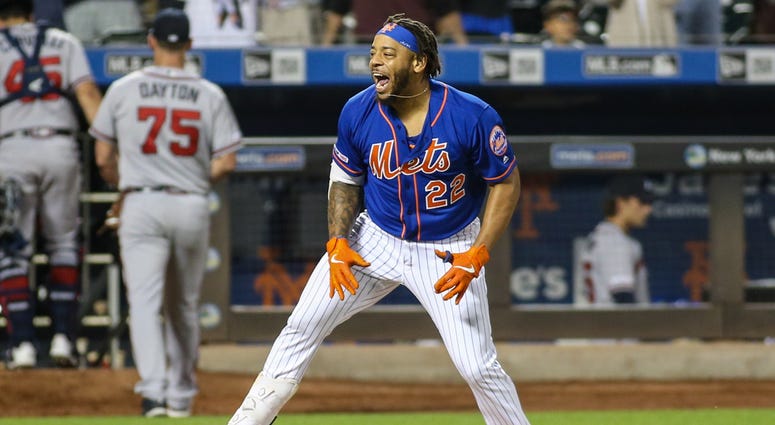 New York Mets first baseman Dominic Smith (22) at Citi Field