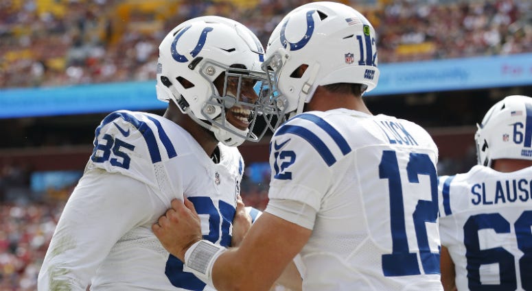 Eric Ebron and Andrew Luck Eric Ebron and Andrew Luck