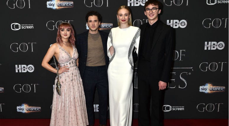 Maisie Williams, Kit Harington, Sophie Turner and Isaac Hempstead Wright attend the  Maisie Williams, Kit Harington, Sophie Turner and Isaac Hempstead Wright attend the