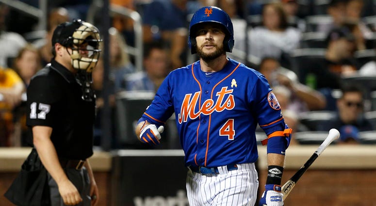 The Mets' Jed Lowrie walks back to the dugout after striking out against the Philadelphia Phillies on Sept. 7, 2019, at Citi Field. 