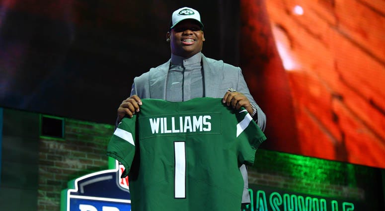 Quinnen Williams (Alabama) is selected as the number three overall pick to the New York Jets in the first round of the 2019 NFL Draft in Downtown Nashville. 