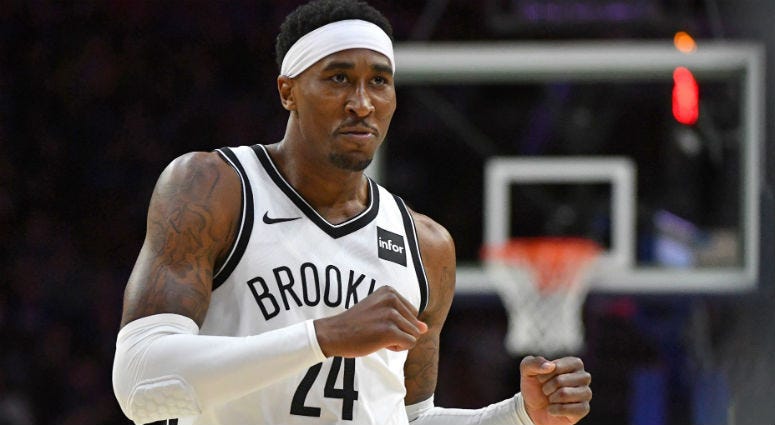 Rondae Hollis-Jefferson during the second quarter against the Philadelphia 76ers at Wells Fargo Center. 