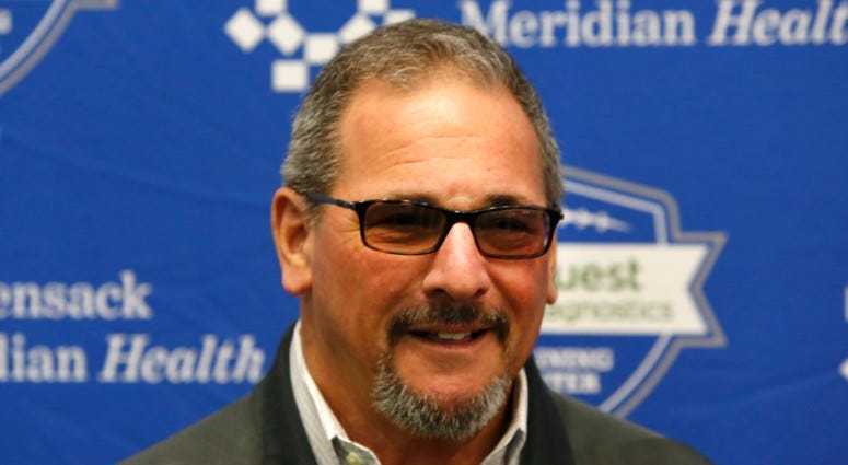 New York Giants general manager Dave Gettleman during rookie minicamp on May 3, 2019 at Quest Diagnostic Training Center.