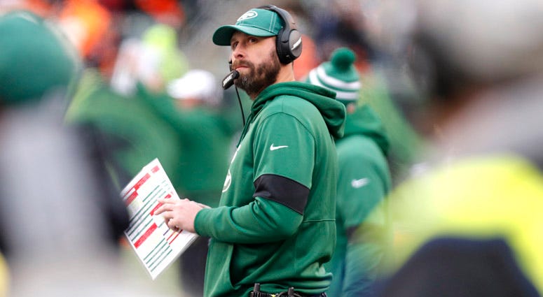 Jets coach Adam Gase watches during a game against the Bengals on Dec. 1, 2019, at Paul Brown Stadium in Cincinnati. 