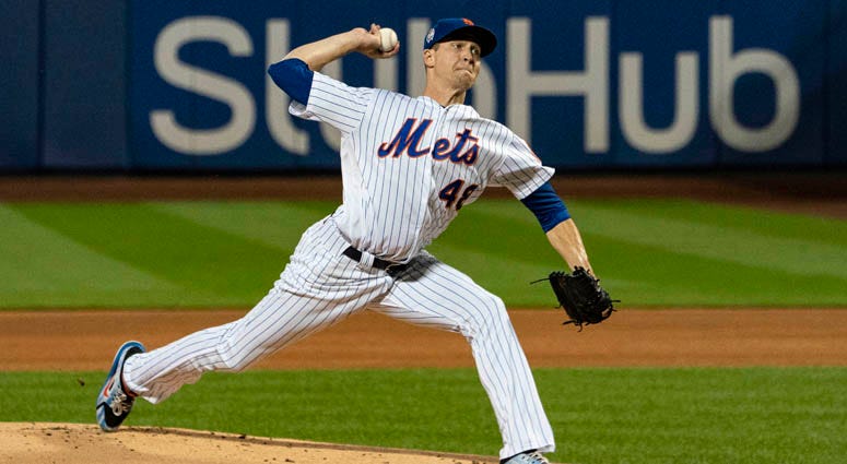 Mets pitcher Jacob deGrom delivers a pitch against the Miami Marlins on Sept. 11, 2018, at Citi Field.